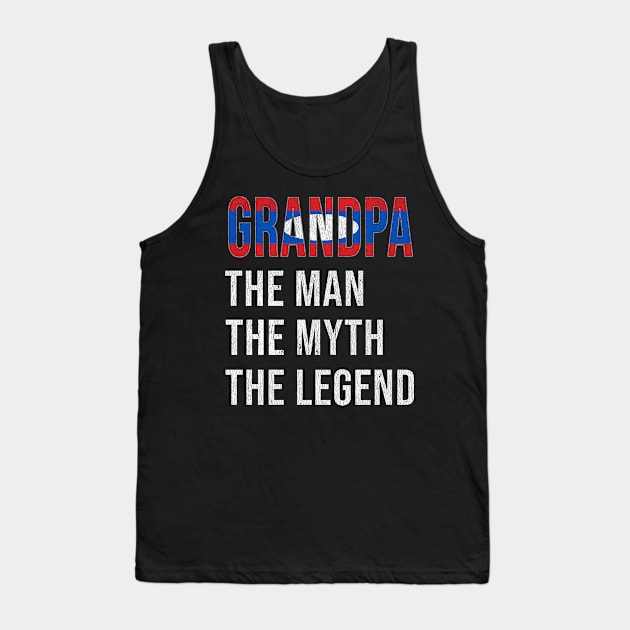 Grand Father Lao Grandpa The Man The Myth The Legend - Gift for Lao Dad With Roots From  Laos Tank Top by Country Flags